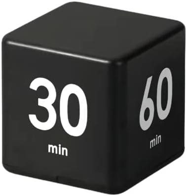 Feilifan Flip Timer, Productivity Cube Timer, 15-20-30-60 Minute Preset