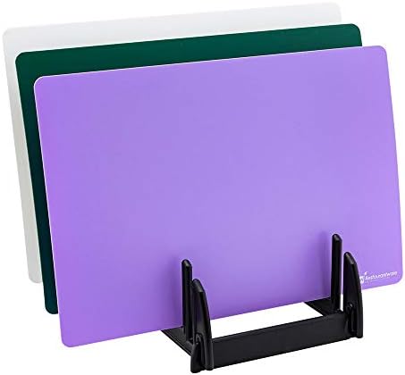 Restaurantware-Chef 101 9 Inch x 6.5 Inch Cutting Board Rack, 1 6 Slots Cutting Board Organizer - Collapsible, Fits Cutting Boards, Black Plastic Cutting Board Rack, For Kitchen Organization,