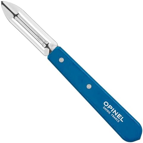 Opinel No. 115 Essential Stationary Peeler, Hornbeam Wood (Blue)