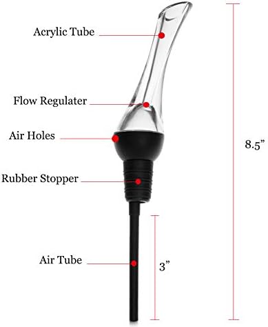 Wine Aerator Pourer - Premium Wine Pourer Decanter for Aerating Wine Instantly for Wine Lovers/Wine Accessories, Gift Box Included