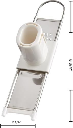 Fantes Garlic Slicer Grater, Stainless Steel, 8.75 x 2.25-Inches, The Italian Market Original since 1906