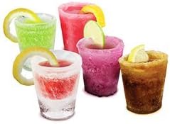 Fairly Odd Novelties 12pc Set-Add Water & Freeze to Make Ice Shot Glasses-Includes Serving Tray, One Size, Blue,FON-10051 (Pack of 2)