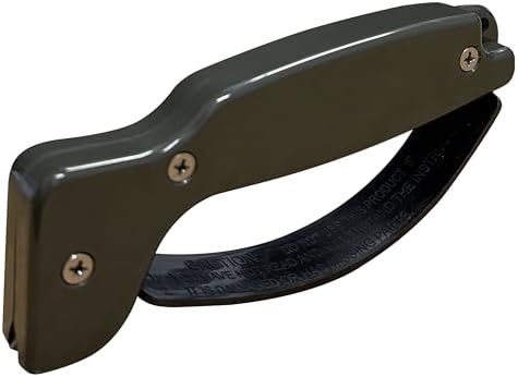 AccuSharp Knife Sharpener, Ergonomic Comfortable Handle, Compact & Easy to Use, Restore and Hone Straight & Serrated Knives, OD Green