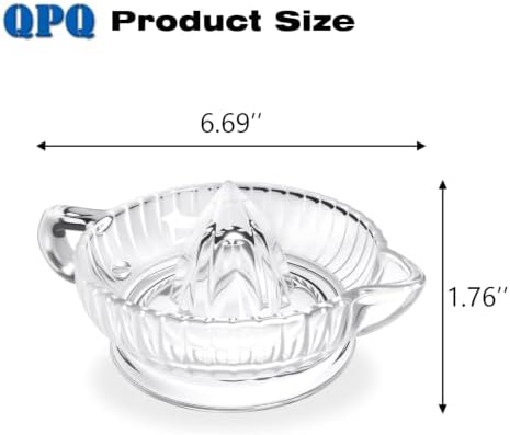 Glass Lemon Citrus Juicer Reamer, Heavyweight Glass