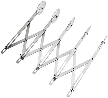 DOITOOL 5-Wheel Pastry Cutter Adjustable Stainless Steel Dough Divider Cake Slicer Pizza Cutting Tool for Baking Kitchen Use