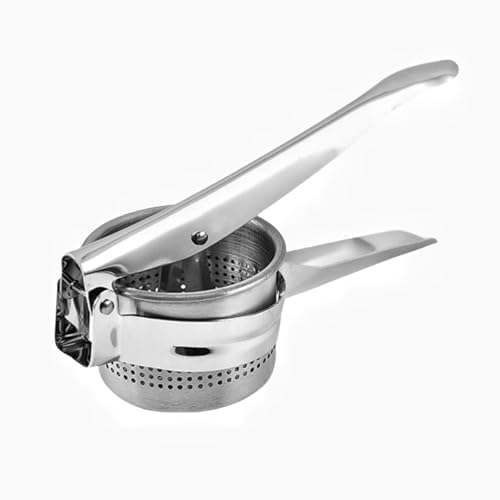 Heavy Duty 430 Stainless Steel Potato Masher Potato Press Potato Ricer with Comfortable Handle Kitchen Gadget