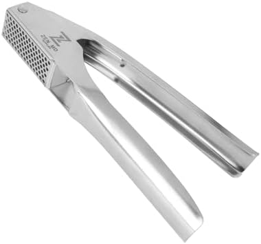 Zen MD 304 Stainless Steel Garlic Press, Heavy Duty Mincer & Crusher Tool, No Peeling Needed, Large Capacity Garlic Press and Masher, Easy Squeeze Presser, Rustproof Dishwasher Safe Kitchen Gadget