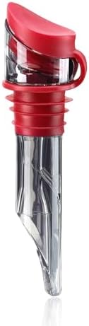 Innovine Wine Aerator Pourer with Built In Stopper, Tilt Design to Enhanced Flavor and Smooth Taste, Easy Pour, No Drip, Perfect for Red & White Wines, Home Bar Accessories, Set of 1, Raspberry