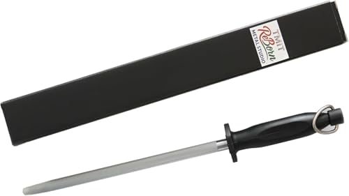 12-Inch Honing Rod for Kitchen Knives – Stainless Steel Knife Sharpening Rod with Ergonomic Handle, Professional Knife Sharpener Stick (12)