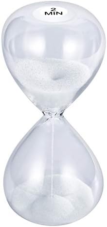SuLiao Sand Timer 2 Minute Hourglass: 5.1 Inch White Sand Clock, Large Sand Watch 2 Min, Colorful Hour Glass Sandglass for Kids, Classroom, Home, Desk, Office Decorative