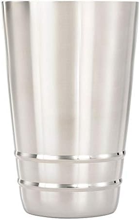 Barfly Cocktail Tin, Small 18 oz (532 ml), Stainless Steel w/embossed ribs