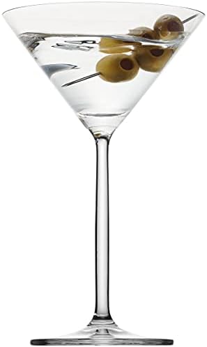 Godinger Cocktail Shaker Set and Martini Glasses Bar Set, Stainless Martini Shaker with Stemmed Cocktail Glasses and Double Jigger, 4 Piece Gift Set