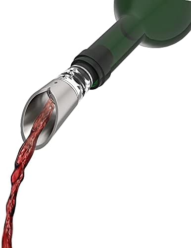Viski Instant Wine Aerator Pour Spouts for Liquor Bottles, Drip-Free Pour, Wine Accessories for Wine Lovers, Stainless Steel