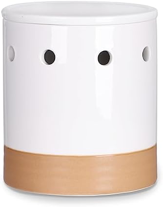 LEETOYI Garlic Keeper with Lid, Garlic Holder Storage Container, Ceramic Garlic Container for Countertop, Garlic Saver to Keep Your Garlic Cloves Fresh Longer, Easy to Clean