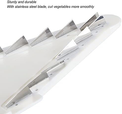 Mandoline Slicer for Kitchen, Adjustable Vegetable Chopper, Fruit, Cheese Grater, Potato Chips Slicer, Stainless Steel Food Slicer for Vegetable, Onion,Cucumber, Potato, White