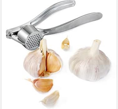 TRIXES Garlic Press, Steel Kitchen Utensil Ginger Mincer