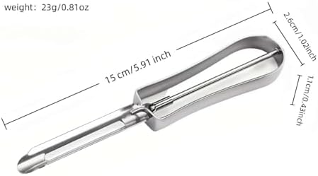 Professional Stainless Steel Peeler - Swivel Blade, Ergonomic Handle, Potato Eye Remover - Commercial Grade Vegetable Peeler for Potatoes, Carrots, Apples - Dishwasher Safe