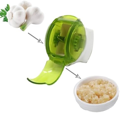 Garlic Chopper Roller – Manual Food Chopper with Stainless Steel Blades, Hand Garlic Mincer Tool & Veggie Cutter – Kitchen Gadget for Chopped Garlic, Onion, Herbs, Nuts, Salad & More