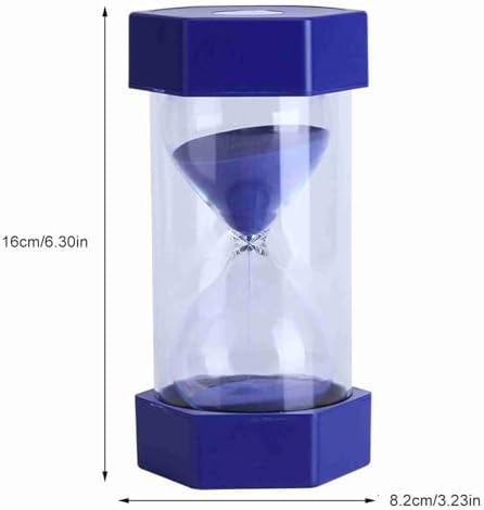 Decorative Hourglass Sand Timer Set, 1-30 Minute, Green Glass, Time Management Tool for Home Office Desk Decor, Modern Kitchen Timer