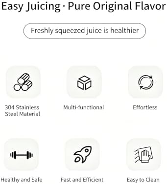 Fruit Juicer Squeezer Manual, 304 Stainless Steel Citrus with Filter Bag