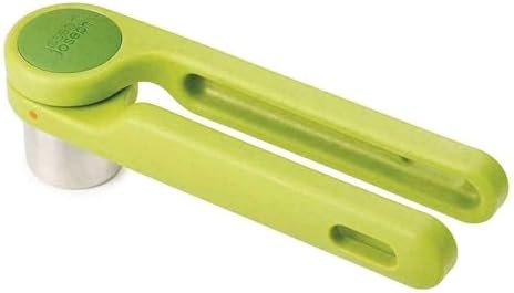 Joseph Joseph Helix Garlic Press and Citrus Juicer Ergonomic Twist-Action Hand Press Stainless Steel Set, Green and Yellow