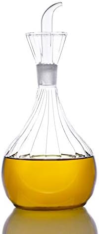 13 ounce/380 ml Olive Oil and Vinegar Dispenser Glass Cruet Decanter for Kitchen,Lab glassware seal handicraft Keeps Oil Fresh Longer,Soap Dispenser Bottle No Funnel Needed