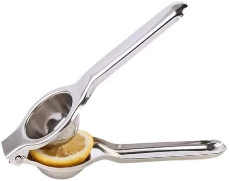 Quaestornest Thicken hand juicer citrus press squeezer, Thicken Aluminum Alloy Handheld Citrus Press for Fresh Fruit Juice, Stainless Steel Hand Held Juicer for Lemon, Orange & More (Stainless steel2)