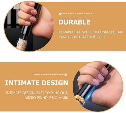 Wine Opener, MIni Wine Opener, Travel Portable Pocket Air Pressure Pump Wine Bottle Opener, Travel Porta for Home, Restaurant, Party (Gold)
