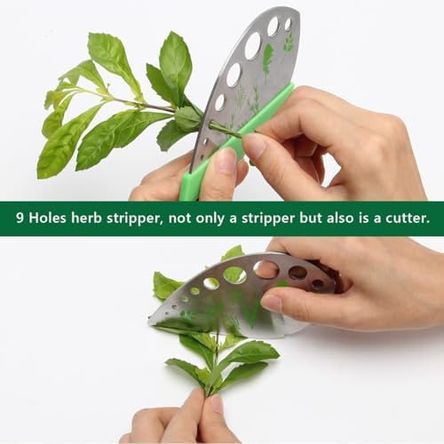 Luxiv Herb Scissors And Stripper Set, 5-Blade Stainless Steel Kitchen Tools