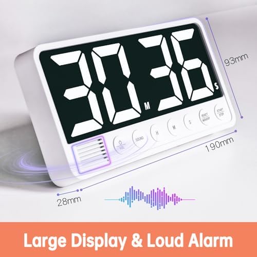 Digital Kitchen Timer, 7.1In Extra Large LED Display Countdown Timer