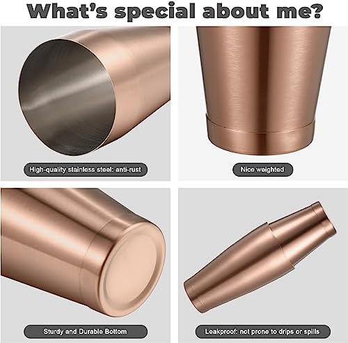 Sabary 6 Pcs Shakers Bartending Boston Cocktail Shaker, Bronze