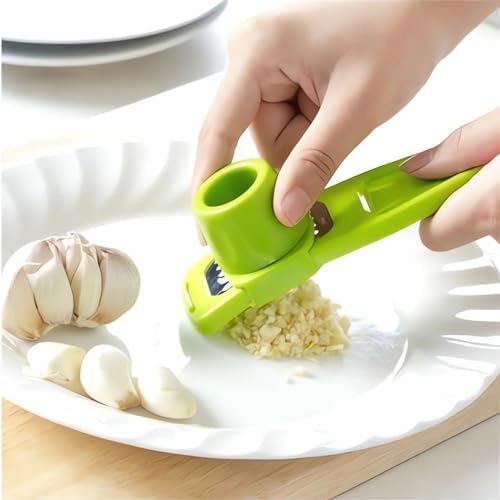 Garlic Grinder - Hand Grinder for Garlic, 2024 New Hand Press Garlic Chopper, Hand Pepper Grinder, Easy and Fast Stainless Steel Garlic Press for Home Daily Use (Z-Both)