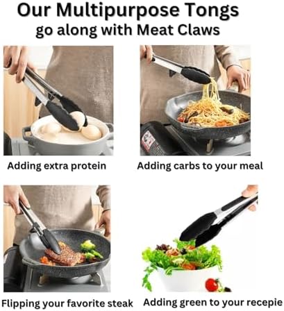 Multipurpose Meat Claws, Bear Meat Paws for Shredding BBQ, Cooked, Roasted or Grilled Meat, Easy and safe meat handling and shredding