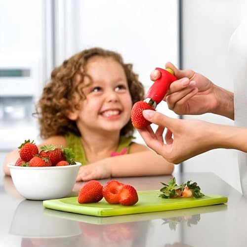 stainless steel strawberry corer,strawberry slicer,strawberryhuller;corertool;corer slicer;slicertool;cutter slicer;slicercorer;fruitcorer slicer tool;kitchen gadgets (Core and Slicer)