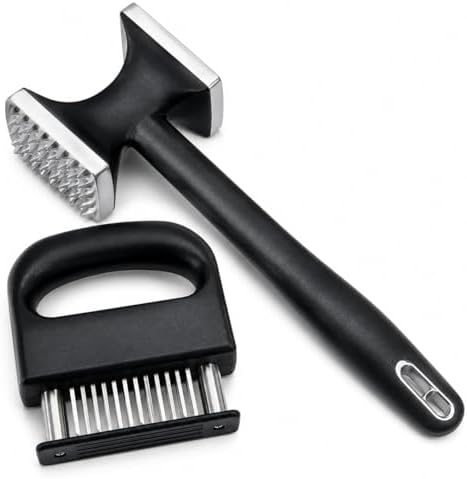 Ablandador de Carne, 48-Blade Tenderizer and Meat Mallet Set, 2 Piezas