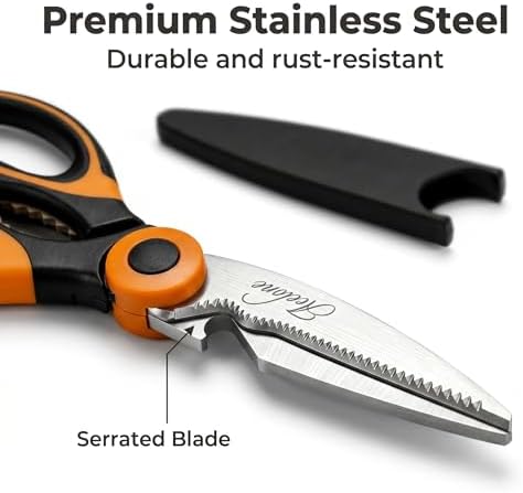 Kitchen Shears,Premium Heavy Duty Shears Ultra Sharp Stainless Steel Multi-function Kitchen Scissors for Chicken/Poultry/Fish/Meat/Vegetables/Herbs/BBQ…