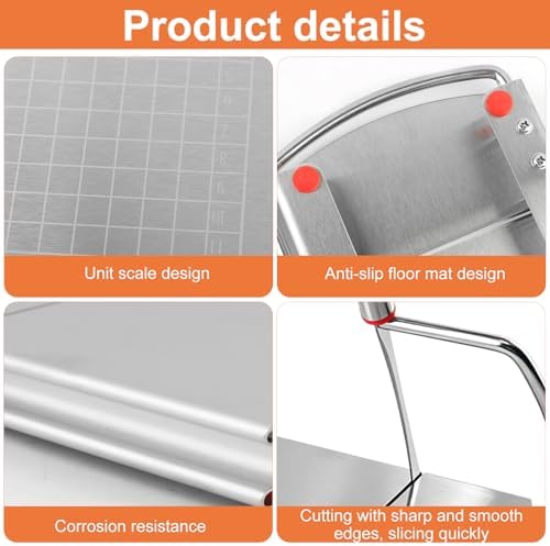 Cheese Slicer Cutter, Stainless Steel Cheese Cutter Board with Blade