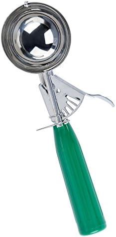 Tiger Chef Green 2-2/3 oz Stainless Steel Ice Cream Scoop Disher - NSF Certified - For ice cream, frozen yogurt, cookie dough, meat balls, rice dishes, and vegetable purées. (1, 2-2/3 oz Green)