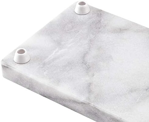 Marble Cheese Slicer & Serving Tray, 8 -x 5, Gray Marble with Steel Arm