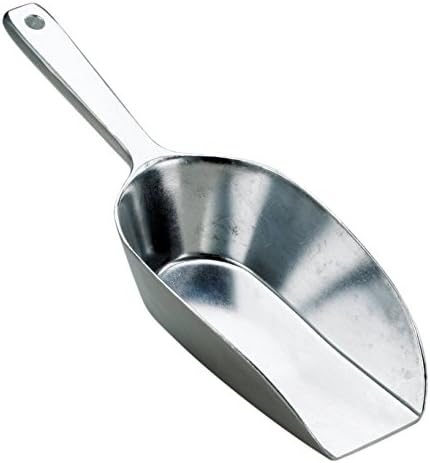 HIC Kitchen Flat Bottom Food Utility Scoop, 8.75-Inches, 210-Millimeters, Commercial-Grade Anodized Cast Aluminum