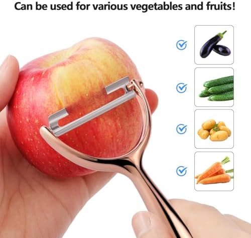 LIIGEMI Y Peeler with Practical Bud Remover, Durable Stainless Steel Blade for Daily Vegetable Peeling
