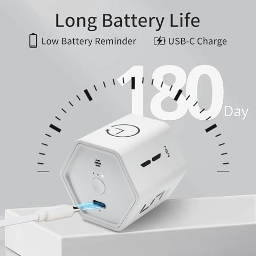 LUCKY TIME Flip Productivity Timer, 1, 5, 10, 30, 60 Min, Desk Cube Timer