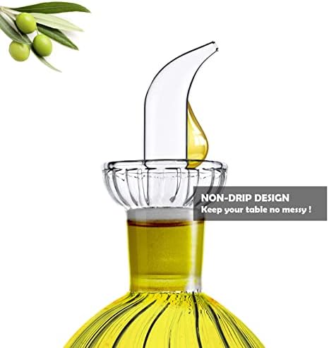 10 oz/300 ml Oil Dispenser Bottle/Glass Decanter and Cruet for Kitchen and Table。