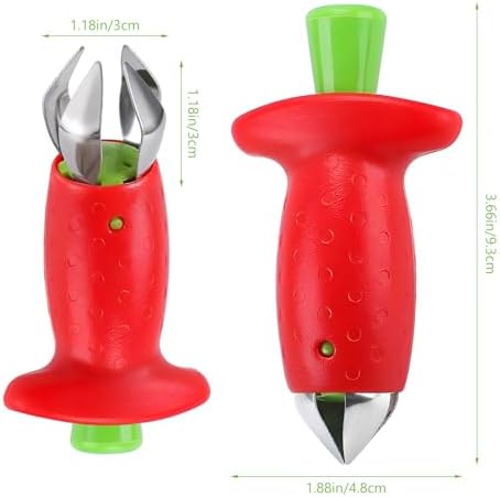 stainless steel fruit strawberry corer stem remover picker huller tool;kitchen gadgets (2)