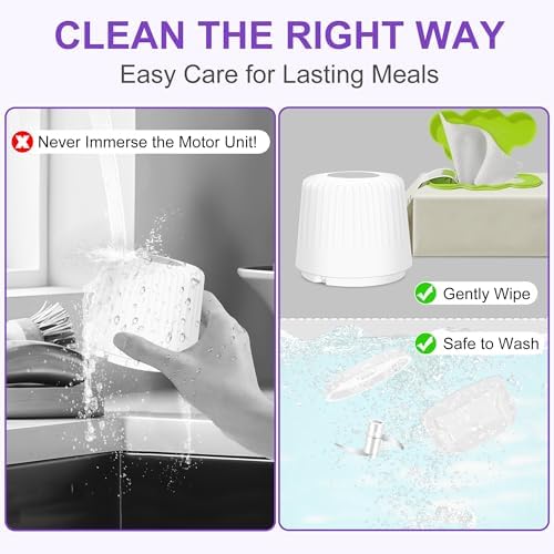 100ML Garlic Chopper, Electric Garlic Mincer, Mini Food Processor