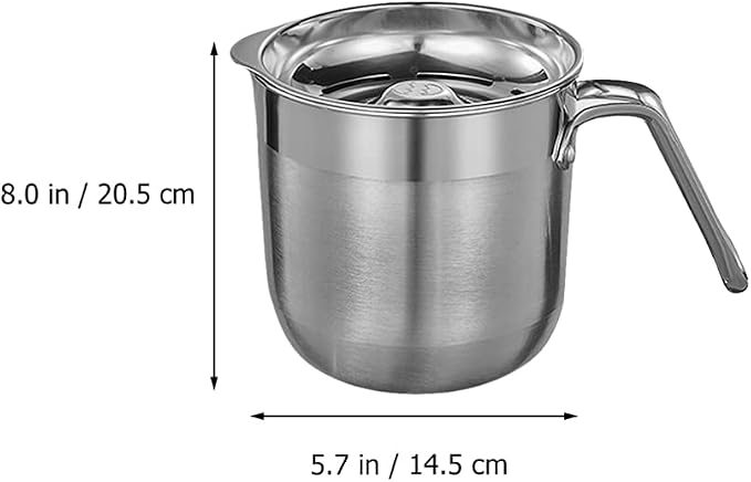 DOITOOL Egg Separator Egg Yolk White Separator, Food Grade Egg Divider Stainless Steel Egg Sieves Kitchen Gadget Cooking Tool (Without Lids, 20.5X14.5X13CM)