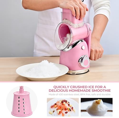 SUSTEAS Rotary Cheese Grater Hand Crank, Kitchen Shredder Vegetable Slicer