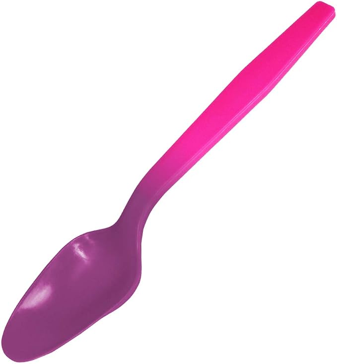 AAkron Color Changing Reusable Ice Cream Kit - 4 bowls, 4 spoons, 12 straws, 1 scoop - react to ice cold temperatures and changes from one vivid color to another – MADE IN USA