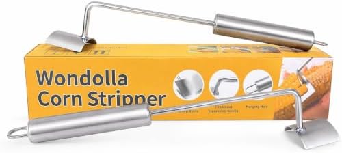 WONDOLLA Corn Stripper，2 Professional Corn Threshers，New long-handled stainless steel corn thresher featuring a hook design for easy kitchen storage.(2-piece set)