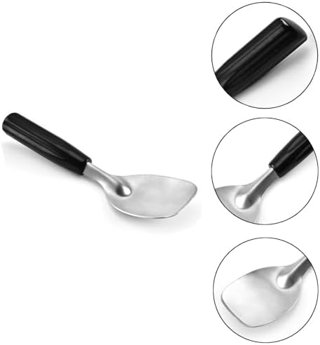 2-Pack Heavy Duty Stainless Steel Ice Cream Paddles, Flat Spade With Non-Slip Grip, For Hard & Soft Serve Desserts, Commercial & Home Use